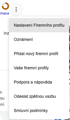 Google Business Profile - nastavení přístupu