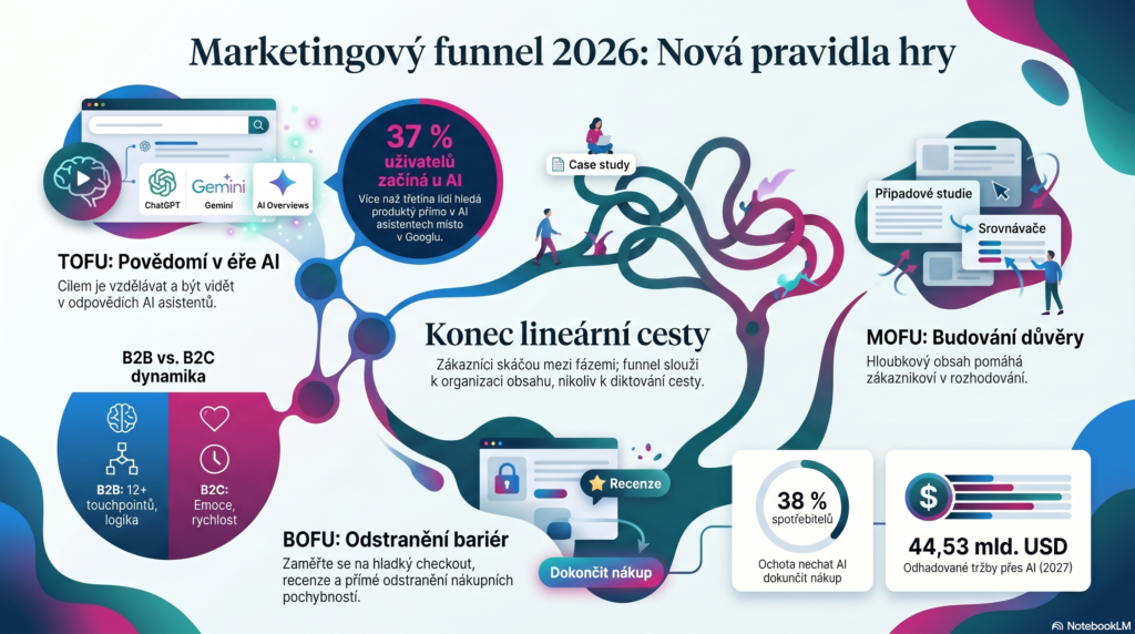 Marketingový funnel infografika